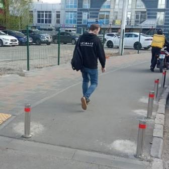 Дорожный столбик из нержавеющей стали СО-М-500 2 Столбик тротуарный нержавейка
